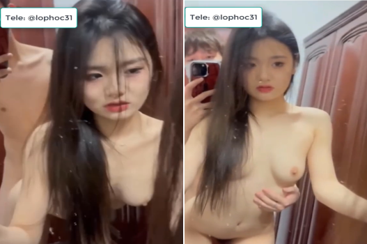 Gái xinh làm tình trước gương mê mẩn